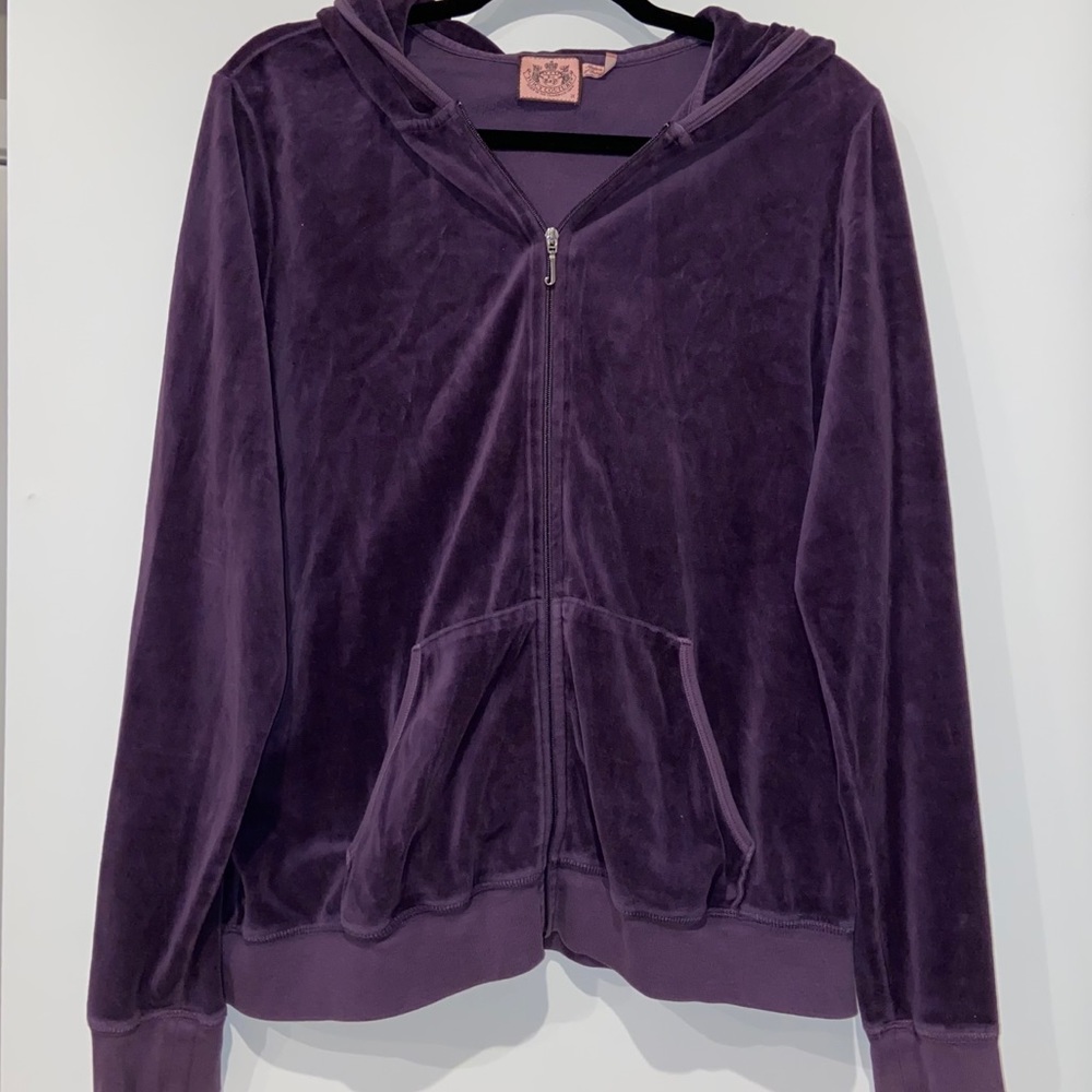 Juicy Couture Y2K Purple Zip-Up Hoodie Sz 1X